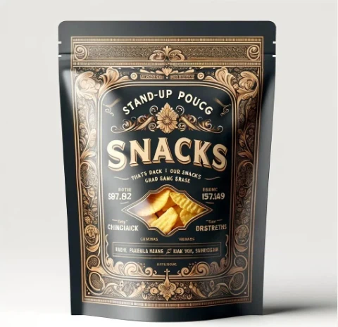 Genlukkelig stand-up-pose Mademballage Slikkiks-møtrik Aluminiumsfoliepose Plastemballage Lynlås-varmeforseglingspose